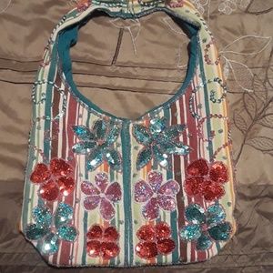 Multicolored sequence purse